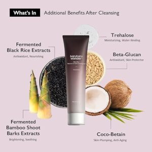 Haruharu Wonder Black Rice Moisture 5.5 Soft Cleansing Gel 100ml Fermented Black Rice Face Wash Foam Cleanser - Image 6