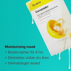 Dr.Jart+ Ceramidin™ Skin Barrier Moisturizing Face Mask | Sheet Mask | Korean Skin Care, 1 Pack - Image 6