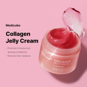 Medicube Collagen Jelly Cream- Niacinamide & Freeze-Dried Hydrolyzed Collagen - Boosts skin's barrier hydration and gives 24h Glow & Lifted Look - No artificial color, Korean skincare (3.71 fl.oz.) - Image 3
