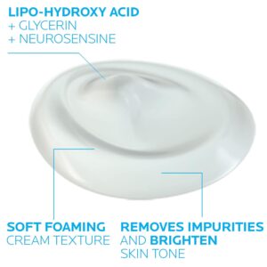 La Roche-Posay Pigmentclar Brightening Face Cleanser, Exfoliating Face Wash with LHAs, Dark Spot Remover and Skin Tone Brightening, Fragrance Free Foaming Cream Cleanser (Pack of 1) - Image 5